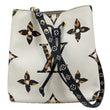 LOUIS VUITTON Neonoe MM Giant Jungle Canvas Bucket Shoulder Bag White