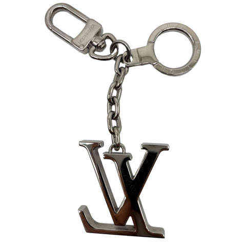 LOUIS VUITTON LV Initiales Key Holder Bag Charm Silver