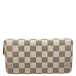 Louis Vuitton White Damier Azur Zippy Wallet - Front