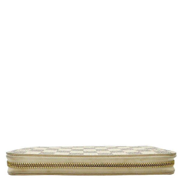 LOUIS VUITTON Damier Azur Zippy Wallet White