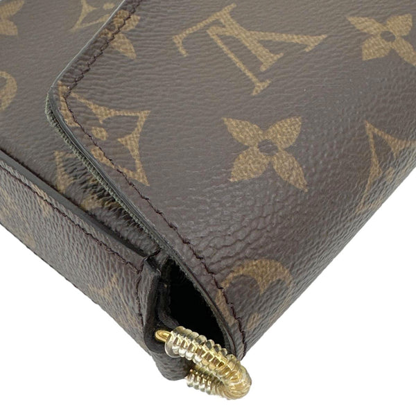 LOUIS VUITTON Felicie Strap & Go Monogran Canvas Shoulder Bag Brown