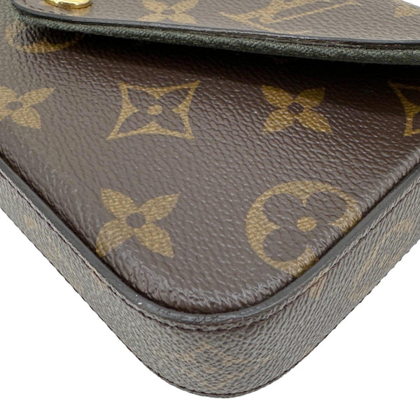 LOUIS VUITTON Felicie Strap & Go Monogran Canvas Shoulder Bag Brown