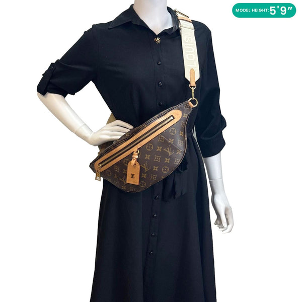 LOUIS VUITTON High Rise Monogram Canvas Bumbag Brown