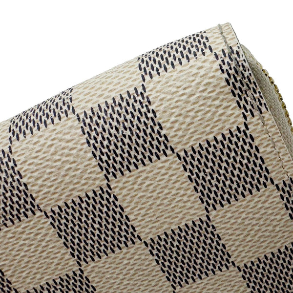 LOUIS VUITTON Damier Azur Zippy Wallet White