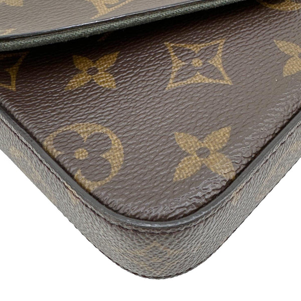 LOUIS VUITTON Felicie Strap & Go Monogran Canvas Shoulder Bag Brown