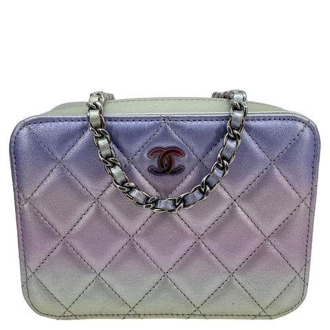 CHANEL Quilted Calfskin Gradient Metallic Leather Camera Bag Multicolor