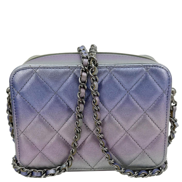 CHANEL Quilted Calfskin Gradient Metallic Leather Camera Bag Multicolor