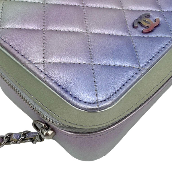 CHANEL Quilted Calfskin Gradient Metallic Leather Camera Bag Multicolor