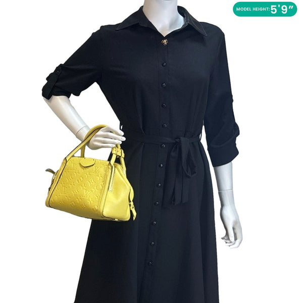 LOUIS VUITTON Marais MM Empreinte Leather Hobo Bag Yellow