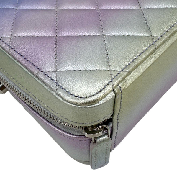 CHANEL Quilted Calfskin Gradient Metallic Leather Camera Bag Multicolor