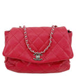 Chanel CC Curvy Flap Quilted Calfskin Leather Crossbody Bag Red