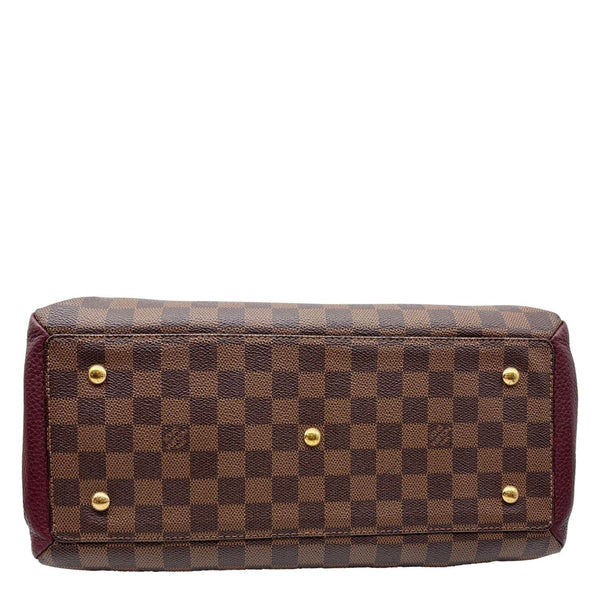 LOUIS VUITTON Normandy Damier Ebene Satchel Shoulder Bag Brown