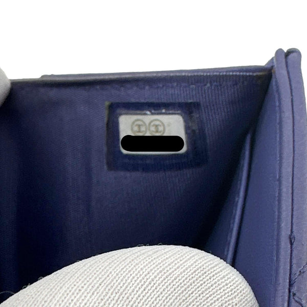 CHANEL 19 Flap Small Quilted Goatskin Leather Bifold Wallet Purple