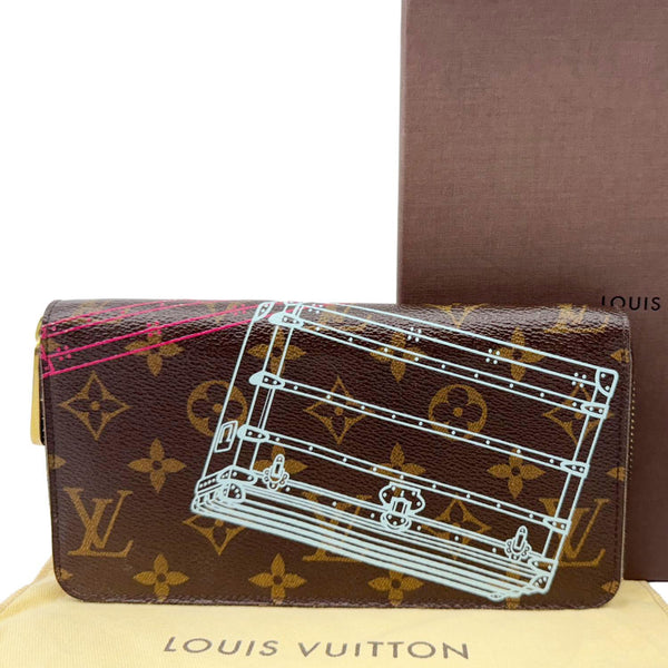 LOUIS VUITTON Christmas Animation Monogram Canvas Zippy Wallet Brown