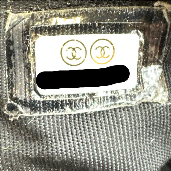 CHANEL Mini Quilted Caviar Leather Top Handle Vanity Case With Chain Black