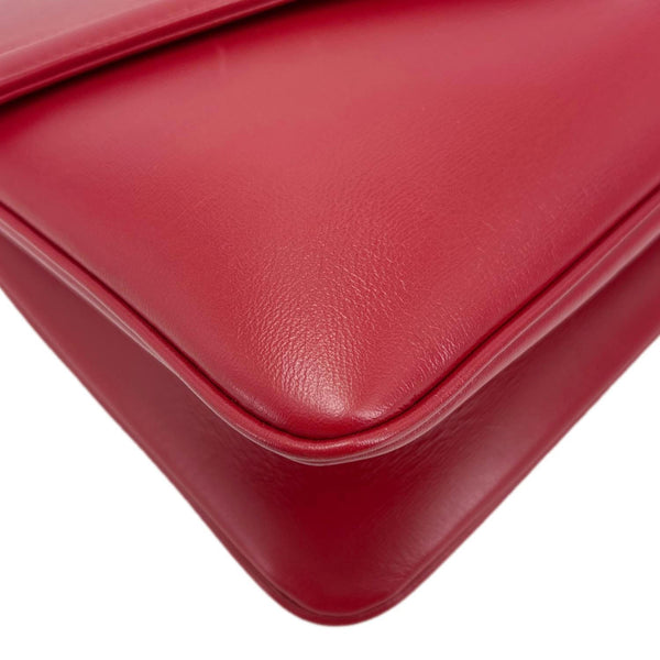 GUCCI Rajah Medium Tiger Head Leather Chain Shoulder Bag Red 537241