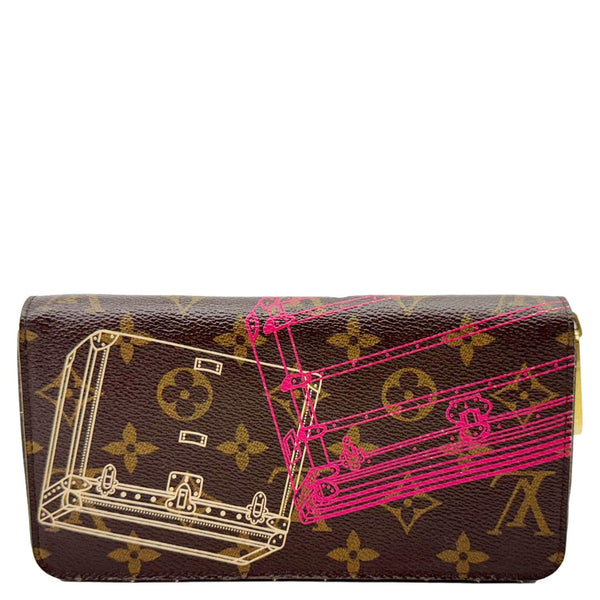 LOUIS VUITTON Christmas Animation Monogram Canvas Zippy Wallet Brown