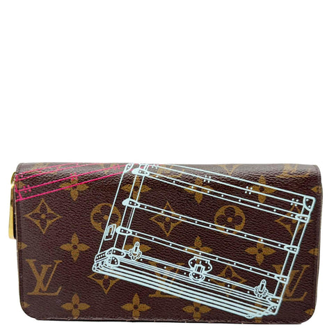 LOUIS VUITTON Christmas Animation Monogram Canvas Zippy Wallet Brown