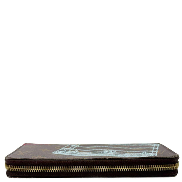 LOUIS VUITTON Christmas Animation Monogram Canvas Zippy Wallet Brown