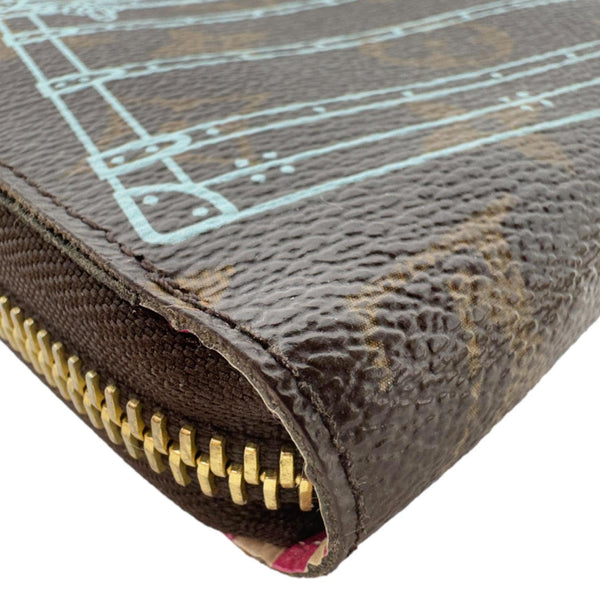 LOUIS VUITTON Christmas Animation Monogram Canvas Zippy Wallet Brown