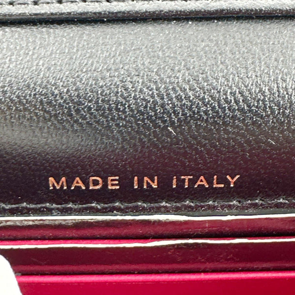 CHANEL Coco Love CC Heart Quilted Lambskin Leather Clutch With Chain Black