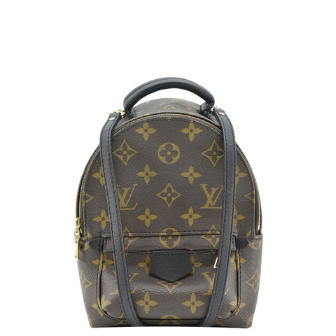 LOUIS VUITTON Palm Springs Mini Monogram Canvas Backpack Brown