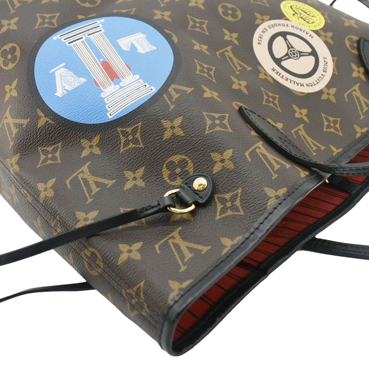 LOUIS VUITTON Tour Neverfull MM Monogram Canvas Tote Bag Brown