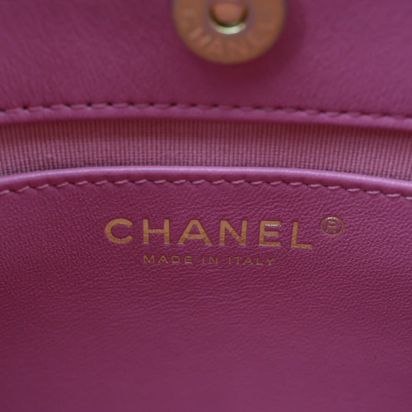 CHANEL Wavy CC Small Velvet Hobo Bag Pink