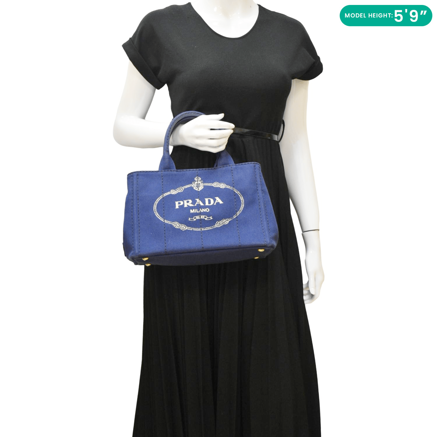 PRADA Canapa Denim Dark Blue Shoulder/Tote Bag - Shop Now! PRADA Canapa Denim Dark Blue Shoulder/Tote Bag - Shop Now!