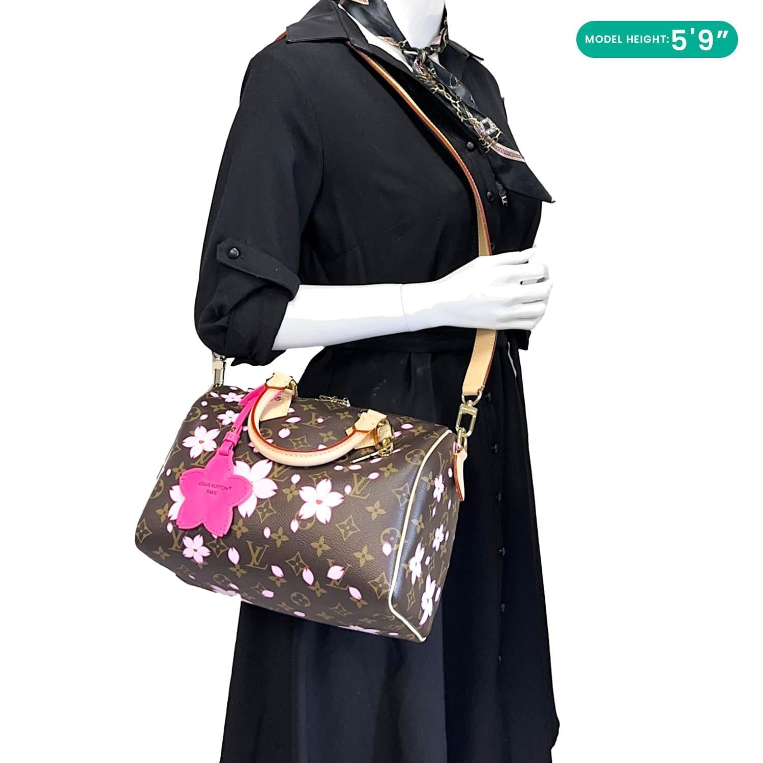 LOUIS VUITTON x TM Speedy 25 Bandouliere Blossom Monogram Canvas Shoul