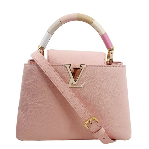 LOUIS VUITTON Capucines BB Taurillon Leather Shoulder Bag Baby Pink