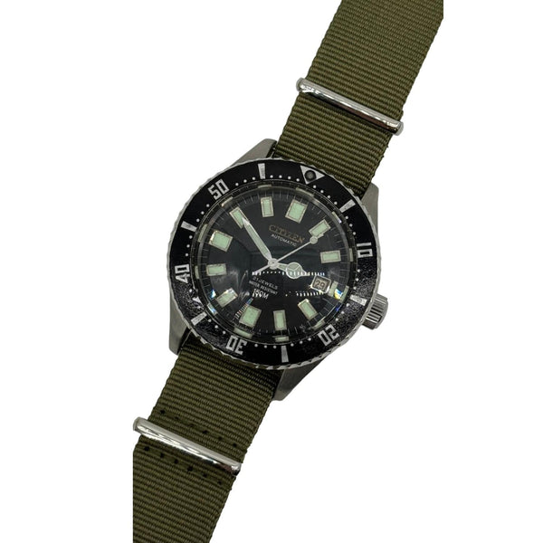CITIZEN Automatic Divers PAF Pakistan Air Force 52-0110 150M 40mm Watch Running