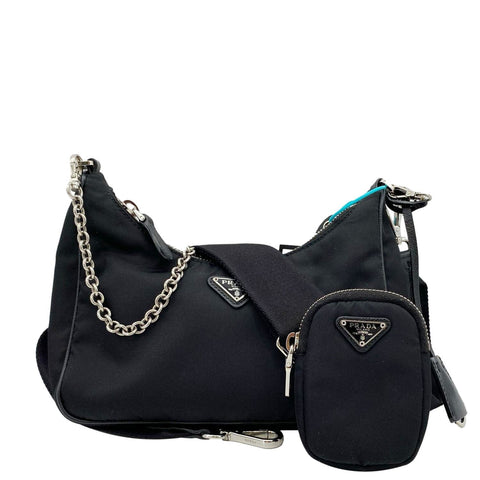 PRADA Re-Edition 2005 Re-Nylon Shoulder Bag Black