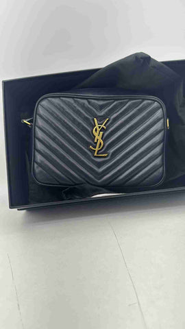 56555-SYB Yves Saint Laurent Chevron Camera Shoulder Bag
