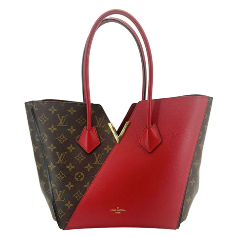 LOUIS VUITTON Kimono MM Monogram Canvas Tote Bag Red