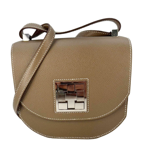 HERMES Mosaique Epsom Leather Bag Shoulder Etoupe