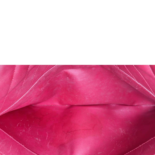 YVES SAINT LAURENT Envelope Large Mixed Matelasse Leather Shoulder Bag Red