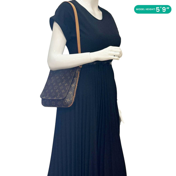 LOUIS VUITTON Musette Salsa Monogram Canvas Crossbody Bag Brown