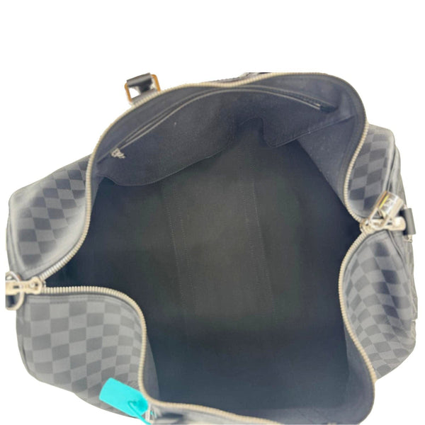 LOUIS VUITTON Keepall Bandouliere 55 Monogram Eclipse Travel Bag Black