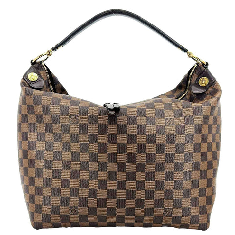 LOUIS VUITTON Duomo Damier Ebene Hobo Bag Brown