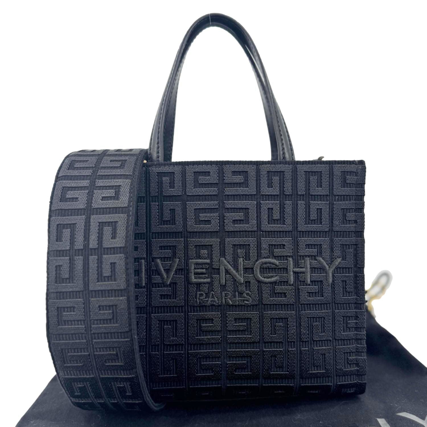 GIVENCHY Mini 4G Canvas Tote Shopping Bag Black