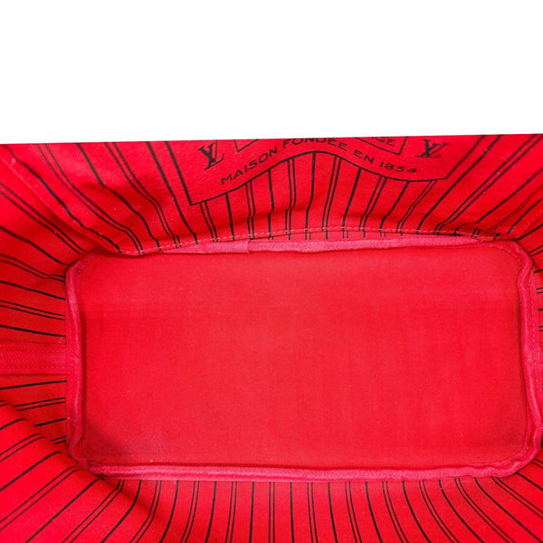 LOUIS VUITTON Neverfull MM Damier Ebene Shoulder Bag Brown