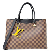 LOUIS VUITTON LV Riverside Damier Ebene Tote Bag Brown