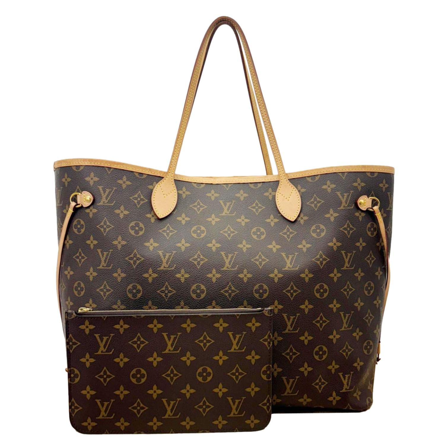 LOUIS VUITTON Neverfull GM Monogram Canvas Tote Bag Brown