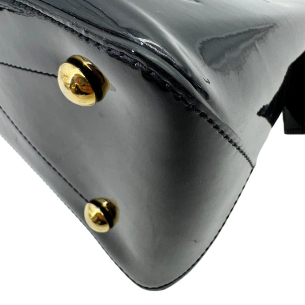LOUIS VUITTON Miroir Vernis Leather Tote Shoulder Bag Black