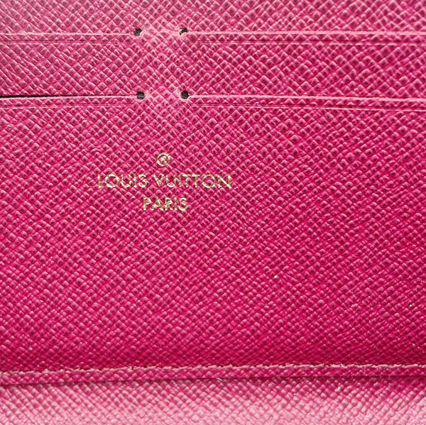 LOUIS VUITTON Portefeuille Clemence Monogram Canvas Zippy Wallet Brown