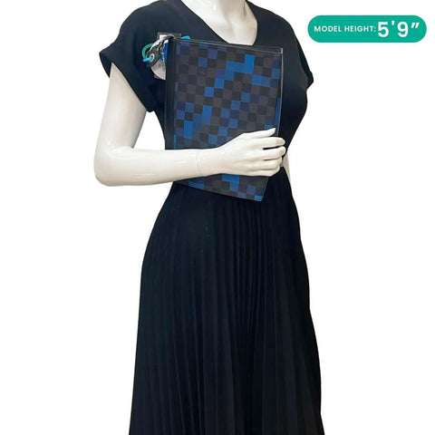 LOUIS VUITTON Toiletry 26 Graphite Pixel Canvas Pouch Blue