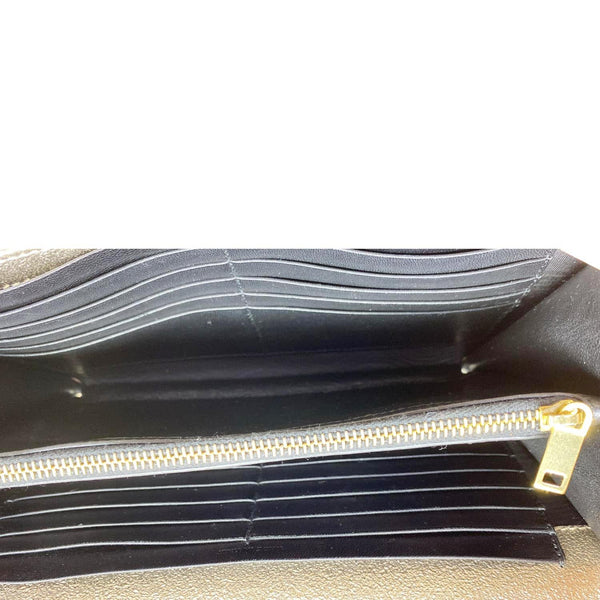 YVES SAINT LAURENT Cassandre Metallic Grain De Poudre Leather Shoulder Bag Silver