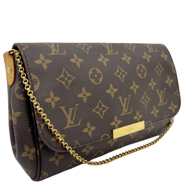 LOUIS VUITTON Favorite MM Monogram Canvas Shoulder Bag Brown