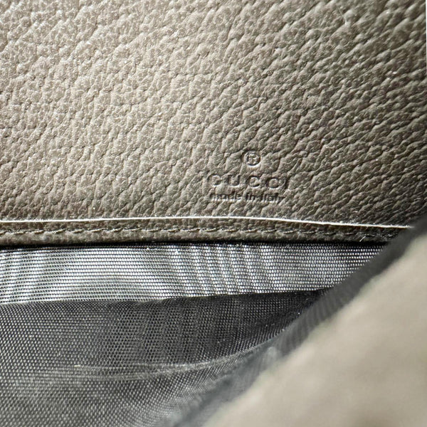 GUCCI Blondie Continental Dollar GG Supreme Canvas Chain Wallet Beige 725215